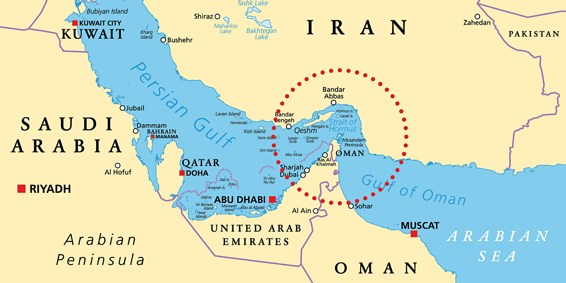 Kort over Iran